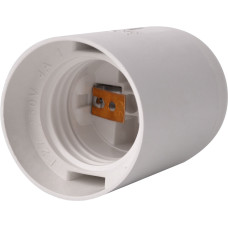 Патрон пластиковый e.lamp socket.E27.pl.white, Е27, белый