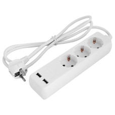 Удлинитель e.es.3.1.5.zb2.usb 3 гнезда, 1.5м, с ж/к с USB-зарядкой, baby protect