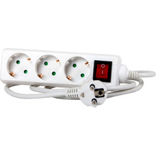 Удлинитель e.es.3.3.zsb 3 гнезда, 3м, с ж/к, с выключателем, baby protect
