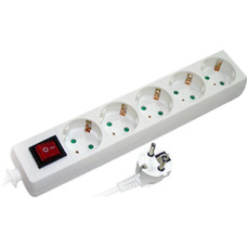 Удлинитель e.es.5.5.zsb 5 гнезд, 5м, с ж/к, с выключателем, baby protect