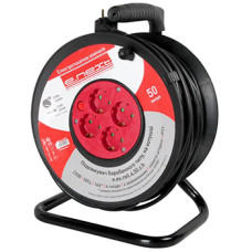 Удлинитель e.es.roll.4.50.zb барабанного типа, на катушке, с ж/к, 50м, baby protect, провод 3х1,5кв.мм