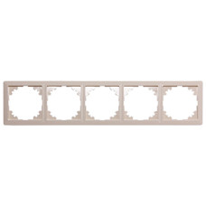Рамка e.lux.10104L.5.fr.ivory 5-местная, 