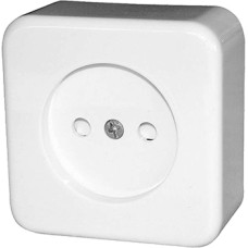 Розетка одинарная e.touch.1221.w.blister без в/к, для наружного монтажа, белая, в блистерной упаковке