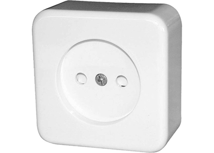 Розетка одинарная e.touch.1221.w.blister без в/к, для наружного монтажа, белая, в блистерной упаковке
