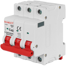 Модульный автоматический выключатель e.mcb.stand.60.3.C40, 3р, 40А, C, 6кА