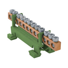 Шина нулевая e.bs.stand.1.12.green 12 отв., зеленый