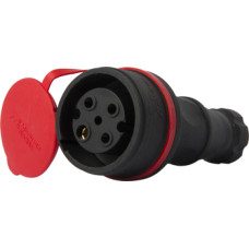 Силовая розетка переносная с защитной каучуковой крышкой e.socket.rubber.071.32, 4п., 32А