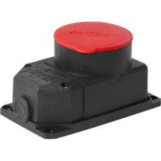 Силовая розетка стационарная с защитной каучуковой крышкой e.socket.rubber.072.32, 4п., 32А