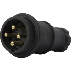 Силовая вилка переносная каучуковая e.plug.rubber.060.16, 4п., 16А