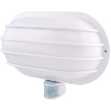 Светильник настенный с датчиком движения e.sensor.lum.69.e27.white(белый) 180°, IP44