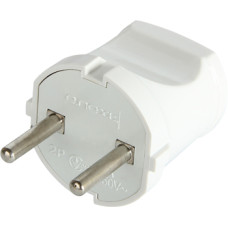 Вилка бытовая e.plug.001.10, без ж/к,10А белая