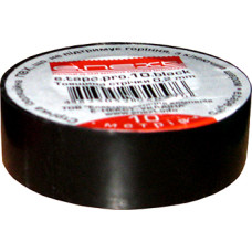 Изолента e.tape.pro.20.black из самоугасающего ПВХ, черная (20м)