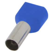 Изолированный наконечник e.terminal.stand.te.2.0.75.blue (TE7510 blue) 2x0,75 кв.мм, голубой