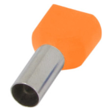 Изолированный наконечник e.terminal.stand.te.2.0.75.orange (TE7508 orange) 2x0,75 кв.мм, оранжевый