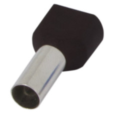 Изолированный наконечник e.terminal.stand.te.2.1.5.black (TE1512 black) 2x1,5 кв.мм, черный