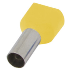 Изолированный наконечник e.terminal.stand.te.2.1.5.yellow (TE1508 yellow) 2x1,5 кв.мм, желтый
