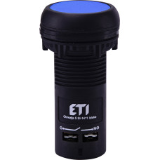 Кнопка моноблочная углубленная ECF-10-B (1NO, синяя)