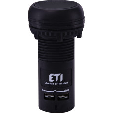 Кнопка моноблочна заглиблена ECF-10-C (1NO, чорна)