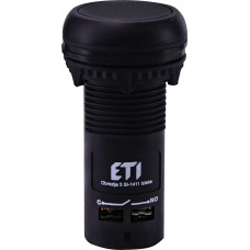 Кнопка моноблочна заглиблена ECF-11-C (1NO+1NC, чорна)