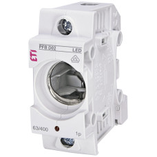 Держатель предохранителя PFB D02 1p LED (63А, E18)
