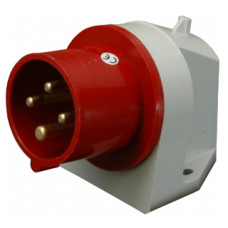 Вилка встроенная угловая (силовой разъем) ER-1643 IP44 (16A, 400V, 3P+PE)