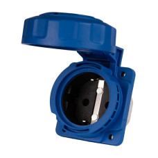 Розетка вбудована (силовий роз`єм) EEH-16S  IP67 (16A, 250V, Schuko)