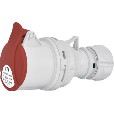 Розетка кабельна (силовий роз`єм) ES-1643  IP44 (16A, 400V, 3P+PE)