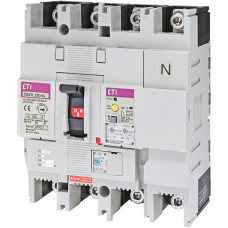 Авт. выключатель EB2R 250/4L 250A (25kA, (0.63-1)In/(10)In, с блоком УЗО) 4P