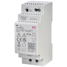 Блок питания PS-30-24 (Вход: 100-250V AC; Выход: 24V DC/30W/1,25A)