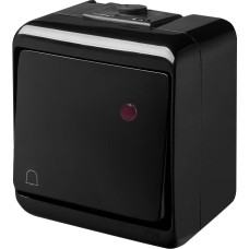 Кнопка «колокольчик» с датчиками VHE-4L-BL (черная, IP54)
