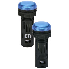 Лампа сигнальная LED матовая ECLI-16-024C-B 24V AC/DC (Ø16мм, синяя)