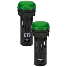 Лампа сигнальная LED матовая ECLI-16-024C-G 24V AC/DC (Ø16мм, зеленая)