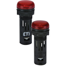 Лампа сигнальная LED матовая ECLI-16-024C-R 24V AC/DC (Ø16мм, красная)