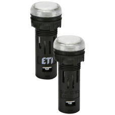 Лампа сигнальная LED матовая ECLI-16-024C-W 24V AC/DC (Ø16мм, белая)