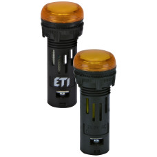 Лампа сигнальная LED матовая ECLI-16-240A-A 240V AC (Ø16мм, оранжевая)