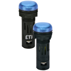Лампа сигнальная LED матовая ECLI-16-240A-B 240V AC (Ø16мм, синяя)