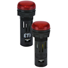 Лампа сигнальная LED матовая ECLI-16-240A-R 240V AC (Ø16мм, красная)