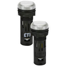 Лампа сигнальная LED матовая ECLI-16-240A-W 240V AC (Ø16мм, белая)