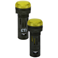 Лампа сигнальная LED матовая ECLI-16-240A-Y 240V AC (Ø16мм, желтая)