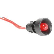 Лампа сигнальная LS LED 10 R 24 (10мм, AC 24V, красная)