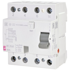 Реле дифференциальное EFI-P4 63/0,03 эВ тип A (10кА) (для зарядных устройств EV)