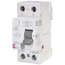 Дифференциальное реле (УЗО) 2р EFI6-P2 16/0,03 тип A (6кА)