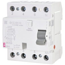 Реле дифференциальное (УЗО) EFI-4 B 25/0,3 (10кА)