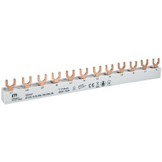 Шина питания IZ 10/L1L2L3N-L1NL2NL3N (10мм2, 3P+N, 0.21м, Fork, 12mod.)