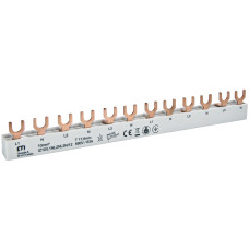 Шина питания IZ 10/L1NL2NL3N/12 (10мм2, 3P+N, 0.21м, Fork, 12mod.)