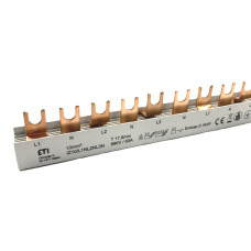 Шина питания IZ10/L1NL2NL3N/54 (10мм2, 3P+N, 1м, Fork, 54mod.)