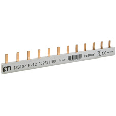 Шина питания IZS 10/1F/12 (10мм2, 1P, 0.21м, Pin, 12mod.)