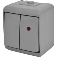 Выключатель 2-клавишный с повышенными требованиями VHE-2L-SR (серий, IP54)
