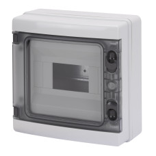 Корпус пластиковый 40 CD навесной 8М (215х210х100) прозрачная дверца IP65 GEWISS