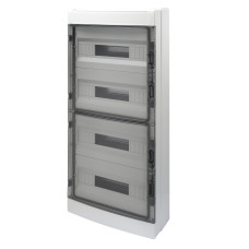 Корпус пласт. 40 CD навесной 72М (18X4) (410x878x160) прозрачная дверца IP65 GEWISS